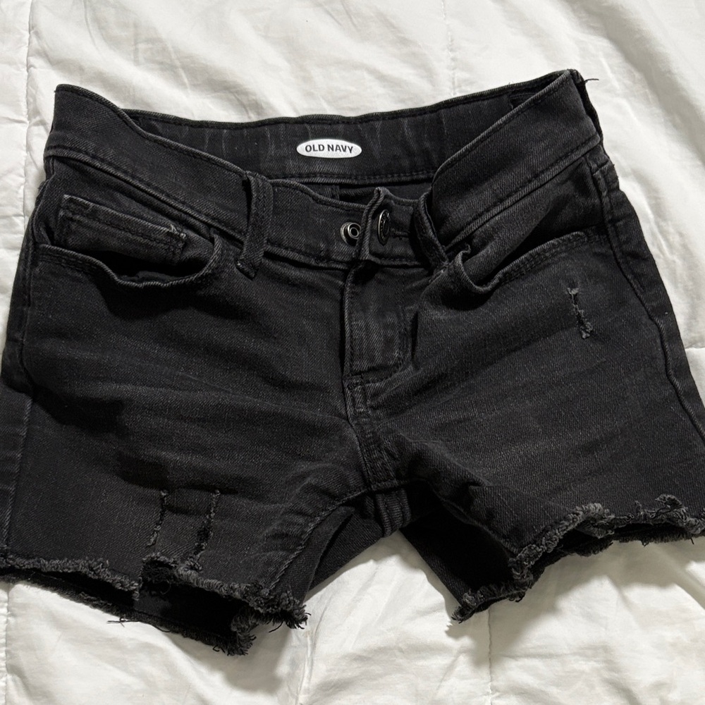 Old Navy Girls Black Denim Jean Shorts